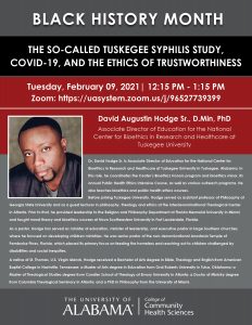 poster featuring Black History Month speaker David Hodge Sr.