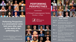 Performing Perspectives: A Virtual Contemporary Series occurring every other Wednesday at 4:20 p.m.
