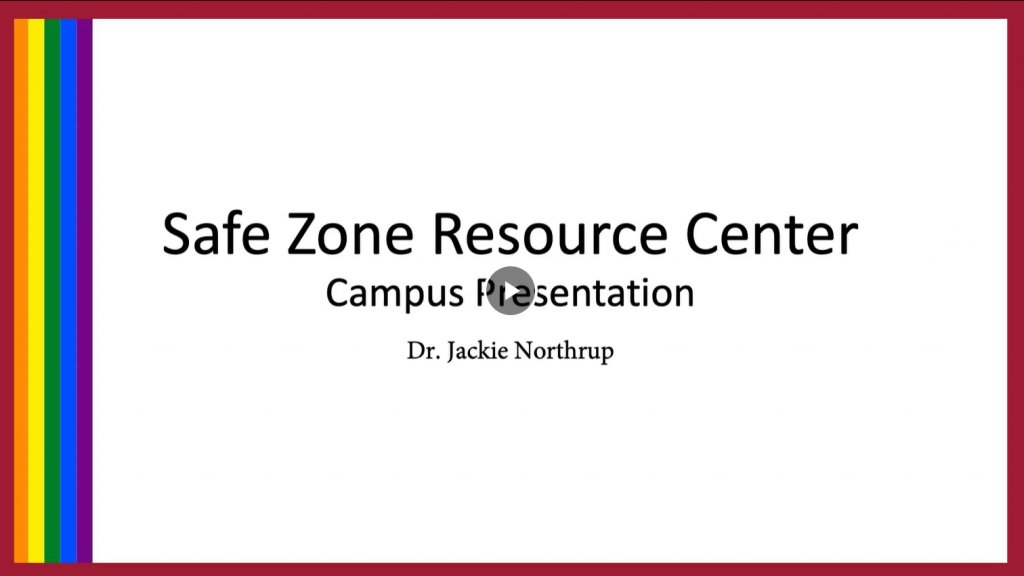Jackie Northrup Safe Zone presentation