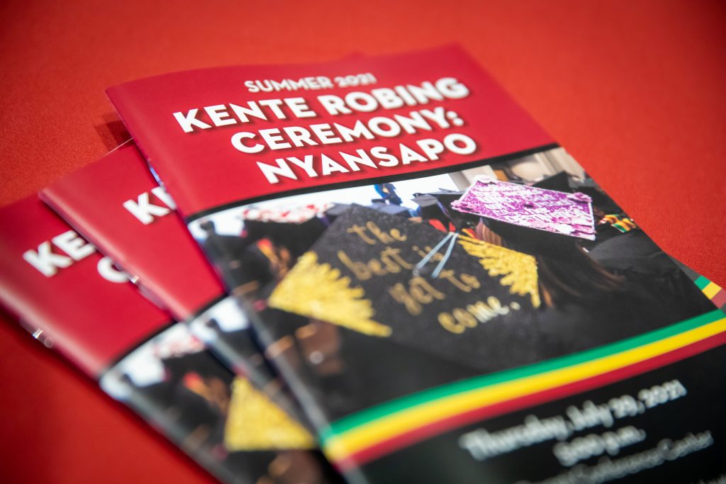 Kente Robing Ceremony: Nyansapo 2021 program