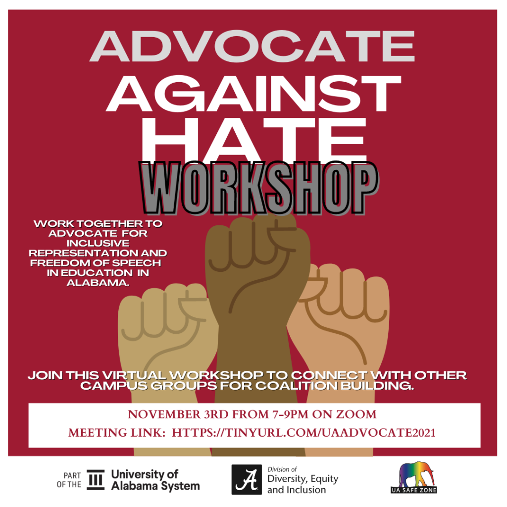 Advocates Against Hate Workshop information