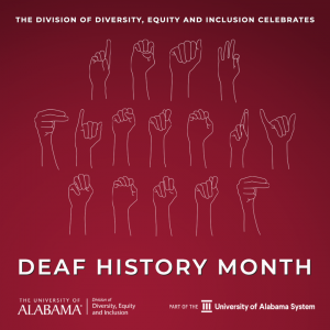 American Sign Language depiction of Deaf History Month