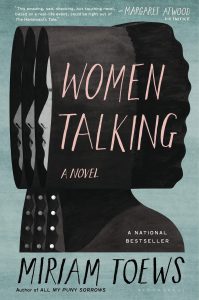 Book cover showing the side view of a person's head shrouded in black