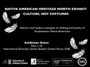 Native American Heritage Month exhibit graphic