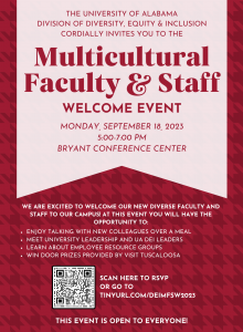 Multicultural Faculty and Staff Welcome
